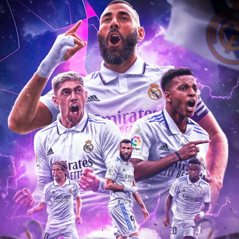 Ảnh avatar bóng đá đẹp Real Madrid ăn mừng