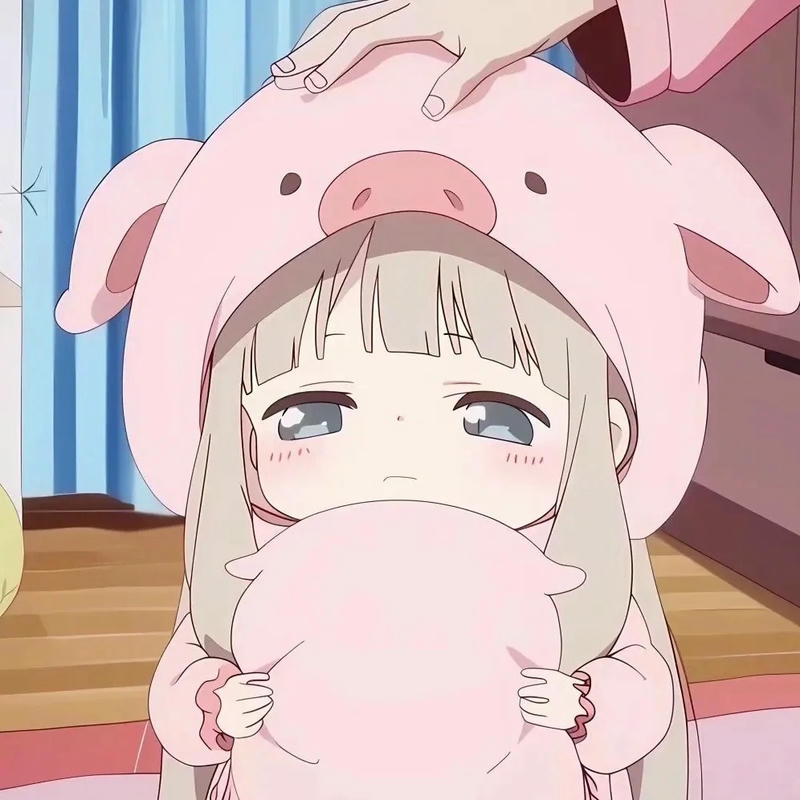 Ảnh avatar cute nữ đội mũ heo hồng ấm áp