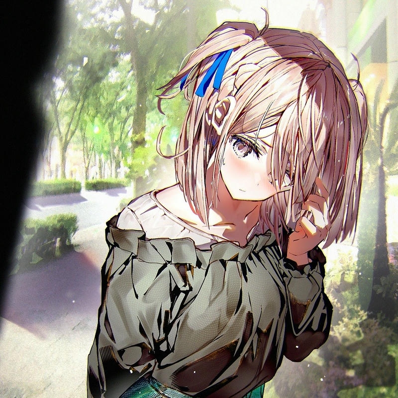 Ảnh avatar nữ dịu dàng tóc nâu giữa thiên nhiên