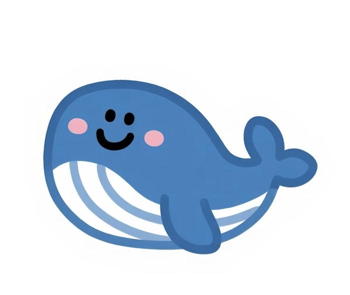 Ảnh chibi cá voi phong cách dễ thương