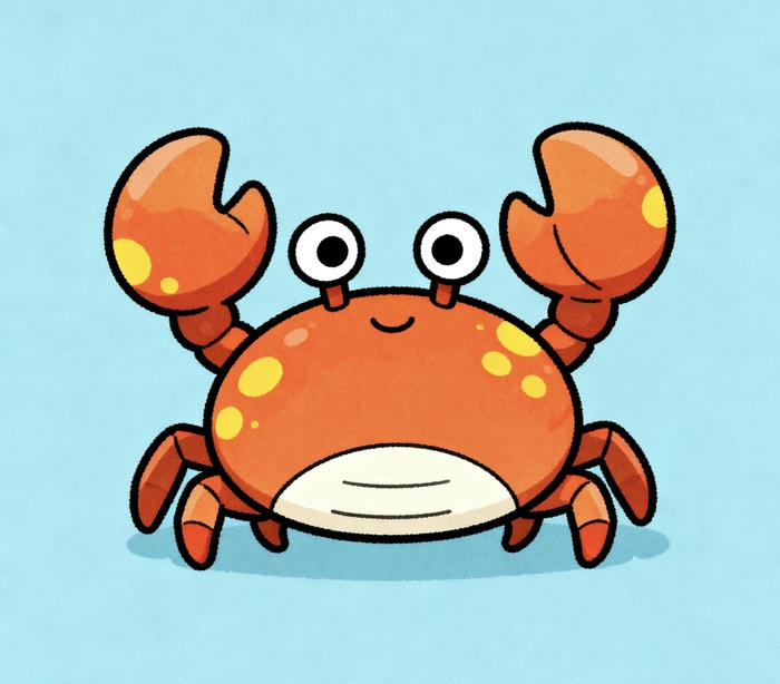 Ảnh chibi con cua màu cam