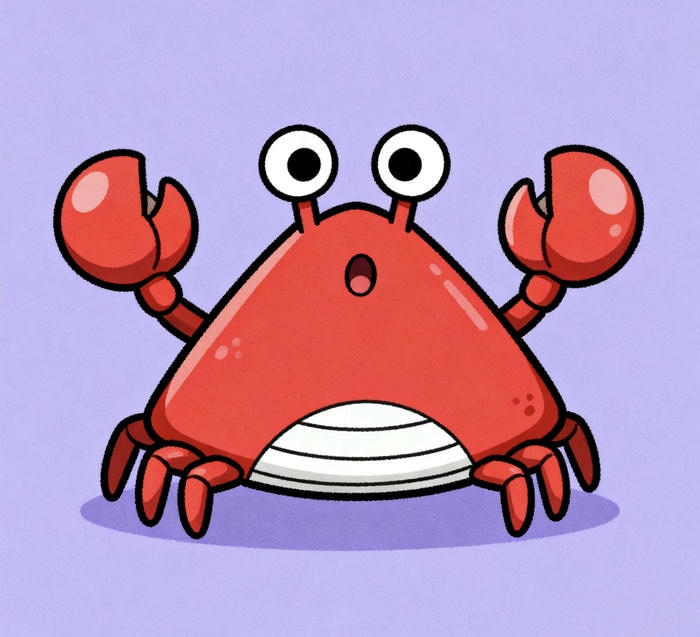 Ảnh chibi con cua màu đỏ