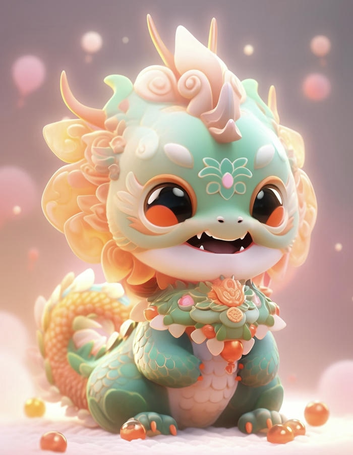 Ảnh chibi rồng dễ thương cho bé