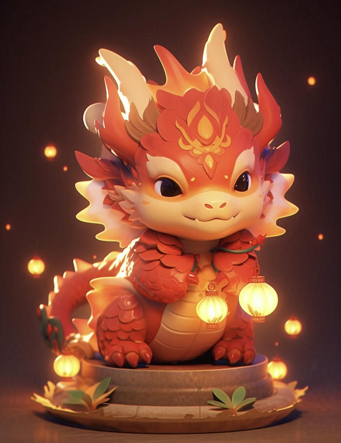 Ảnh chibi rồng dễ thương đang tức giận