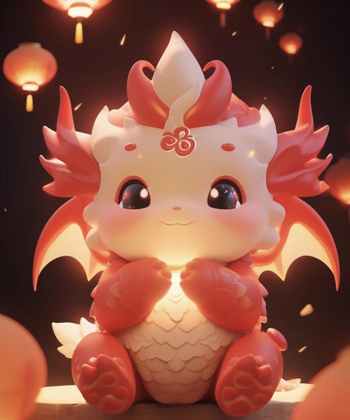 Ảnh chibi rồng dễ thương hợp cho bé