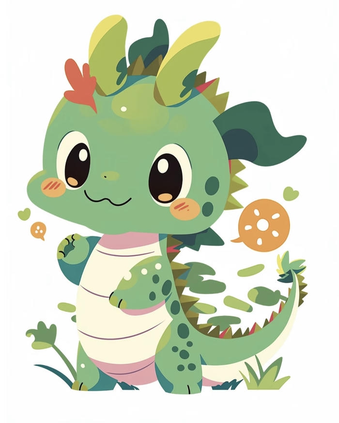 Ảnh chibi rồng đơn giản cực hot