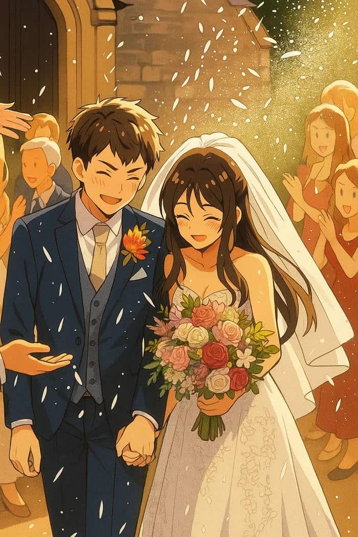 Ảnh cô dâu chú rể anime cho avatar