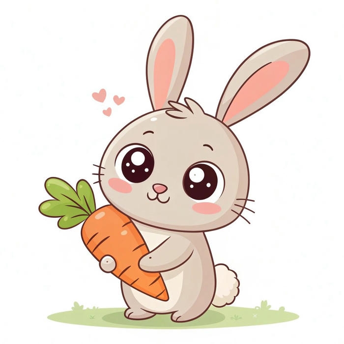 Ảnh con thỏ chibi nhìn mắt long lanh