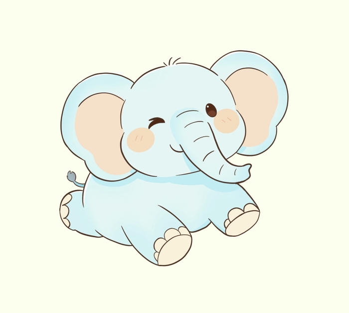 Ảnh con voi chibi đang nhảy