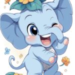 Ảnh con voi chibi tai vểnh