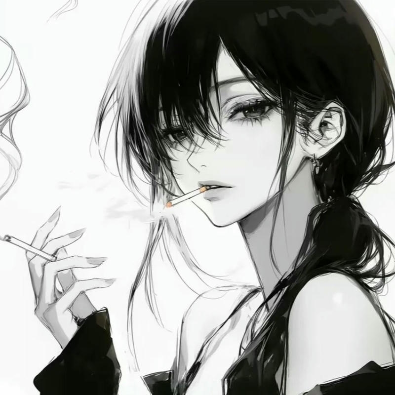 Ảnh đại diện anime nữ phong cách tranh vẽ chì