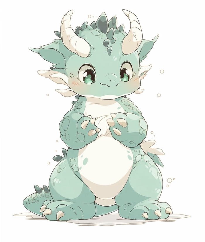 Ảnh rồng chibi anime cực đáng yêu