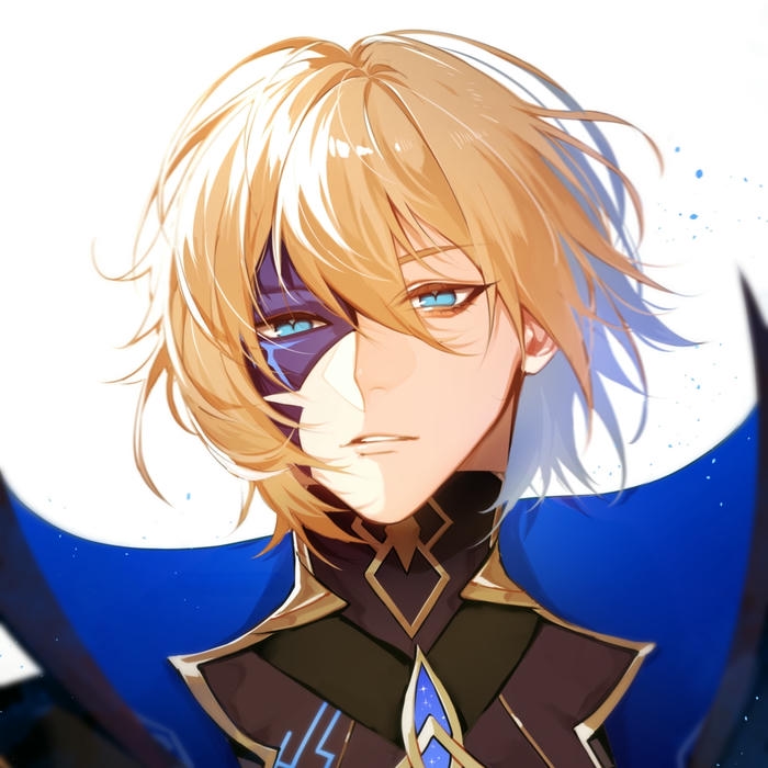 Avatar anime boy chàng trai tóc vàng che một mắt