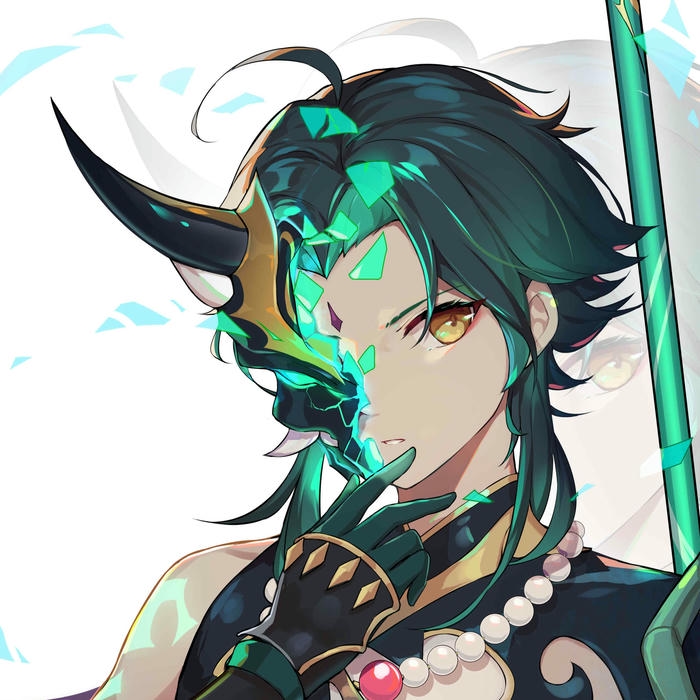 Avatar cho nam chàng trai đeo mặt nạ mắt xanh