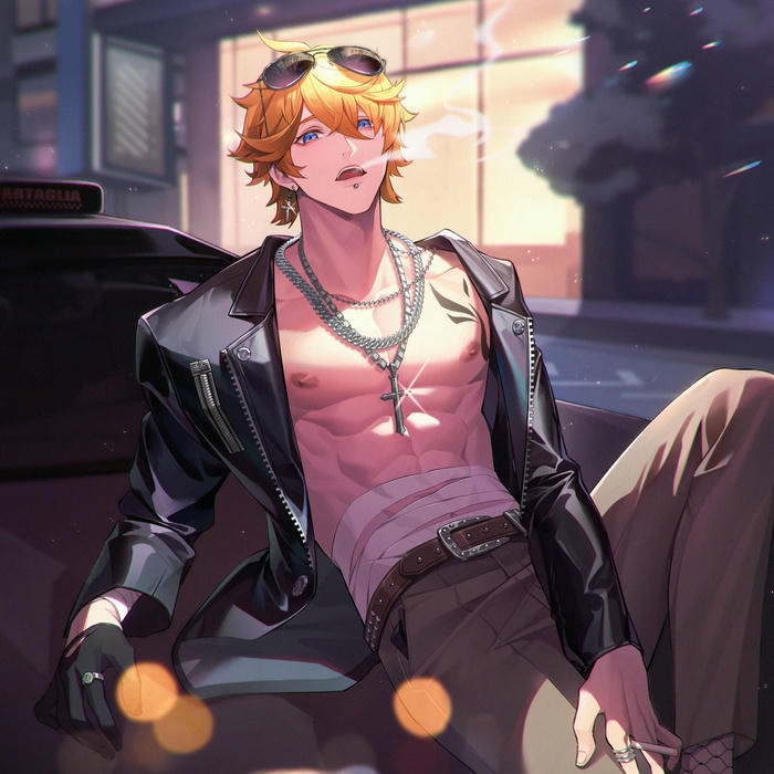 Avatar cho nam chàng trai tóc vàng đeo kính râm