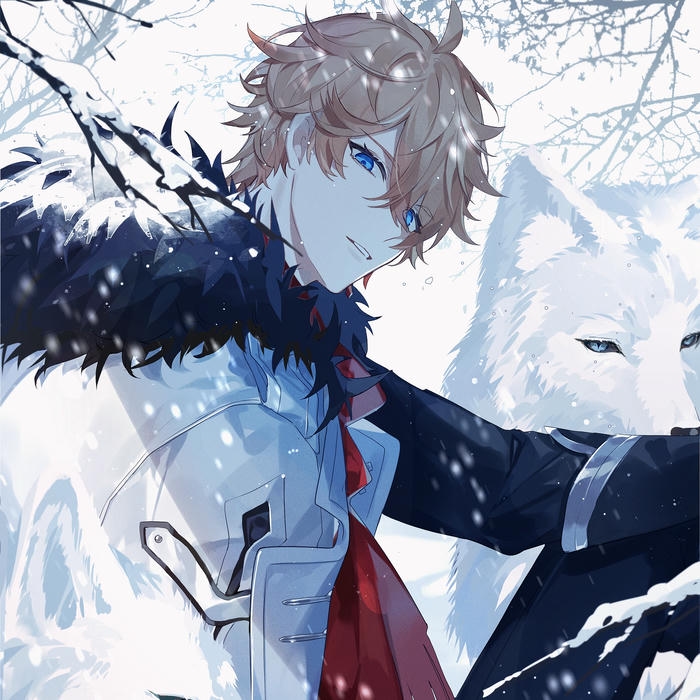 Avatar cho nam nhân vật tóc trắng hiệu ứng băng