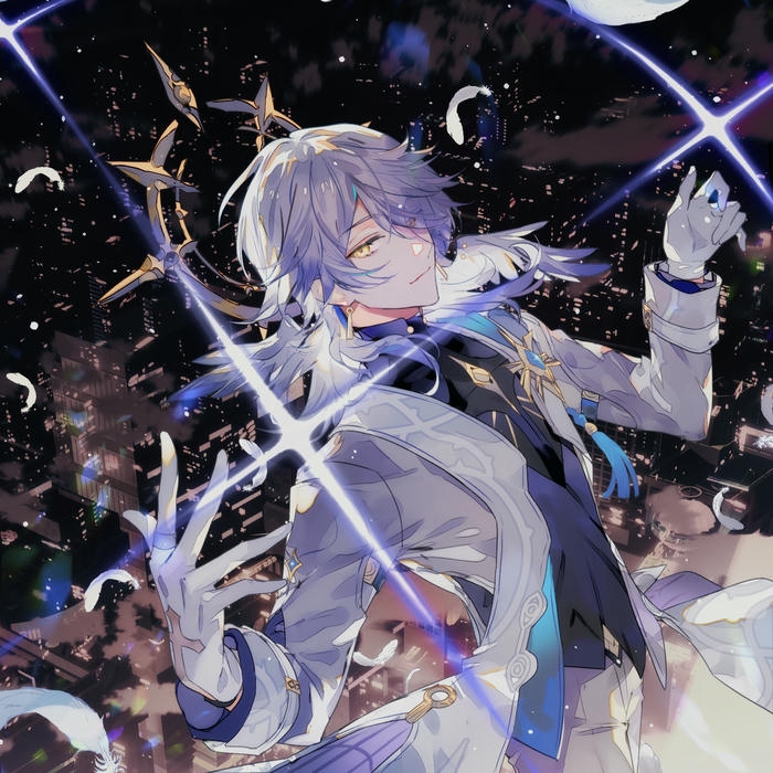 Avatar cho nam pháp sư tóc bạch kim phép thuật