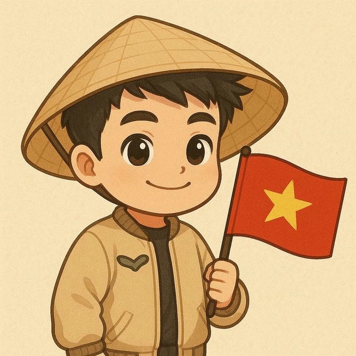 Avatar quốc kỳ hình nền cờ việt nam bé trai cầm cờ