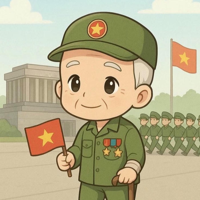 Avatar quốc kỳ hình nền cờ việt nam chú bộ đội nhỏ