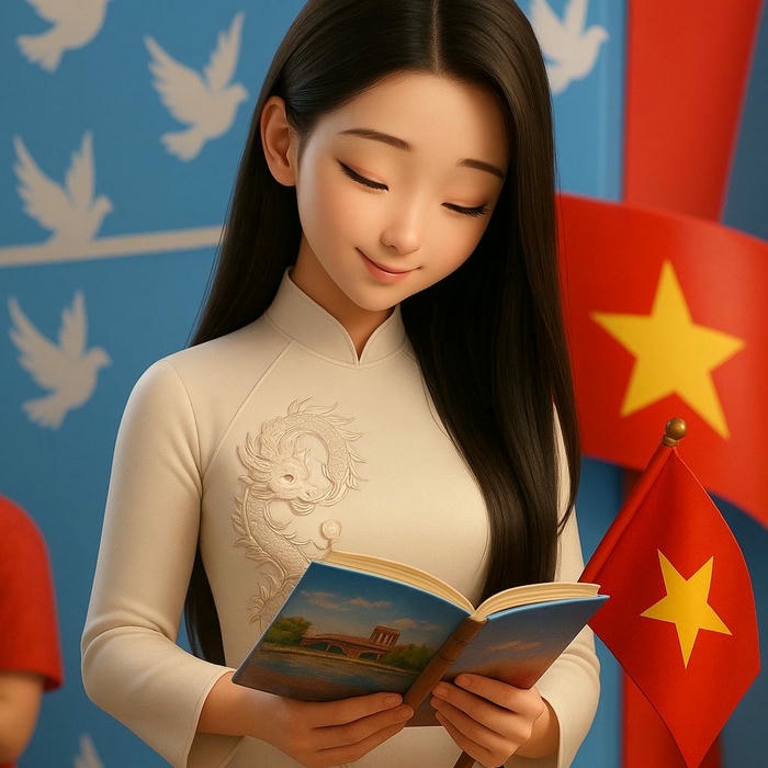 Avatar việt nam cute thiếu nữ đọc sách bình yên