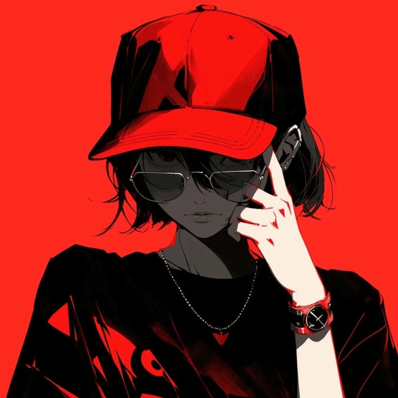 Các alt avatar nữ ngầu mũ đỏ nghe điện thoại