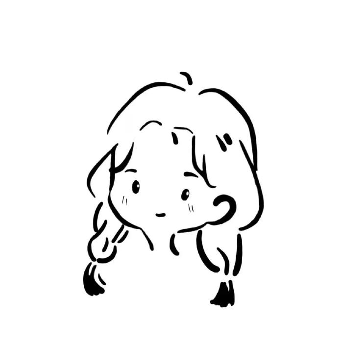 Các alt avatar trắng nhẹ nhàng hình vẽ cô gái tóc ngắn
