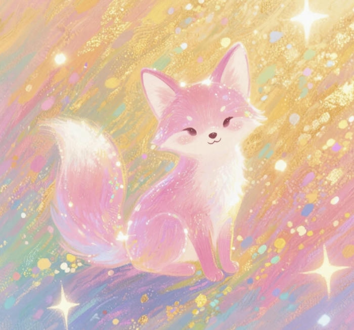 Chibi con cáo dễ thương hoạt hình