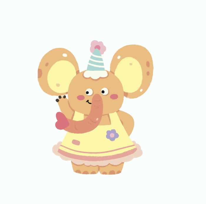 Chibi con voi dáng tròn nhỏ cute