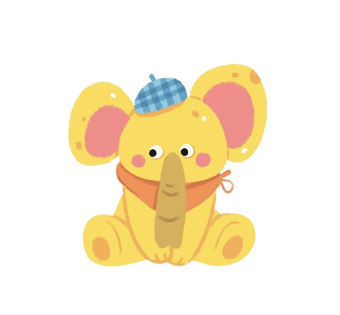 Chibi con voi nghiêng mắt tò mò