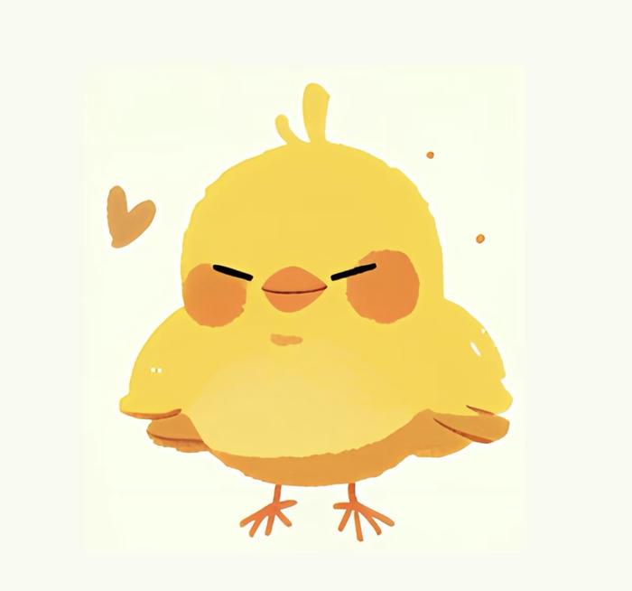 Chibi hoạt hình con gà cáu kỉnh