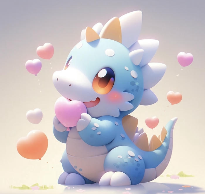 Chibi rồng dễ thương cho bé