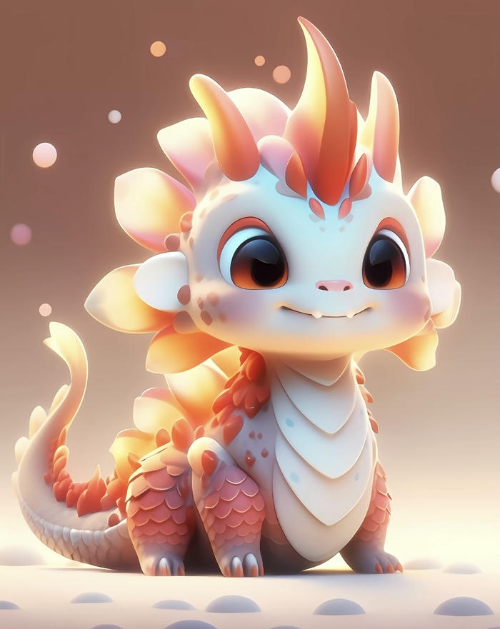 Chibi rồng nhỏ xinh cute mắt to