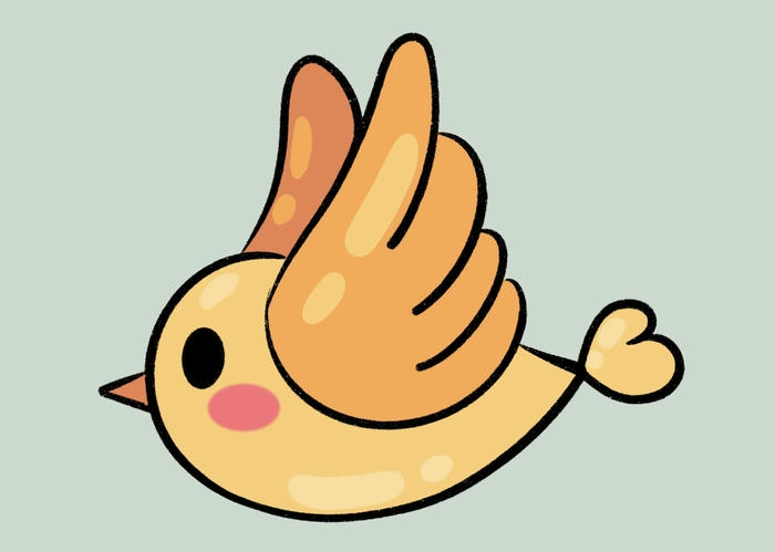 Chim chibi dáng tròn biểu cảm dễ thương