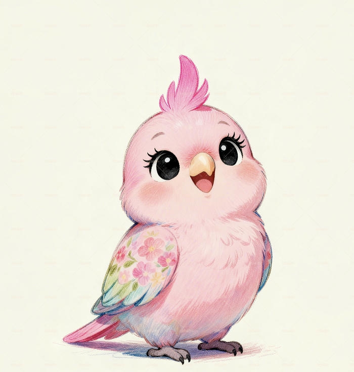 Chim chibi mắt long lanh nhìn thích