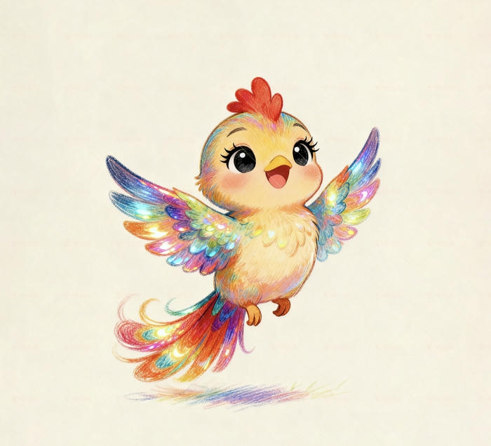 Chim chibi nhỏ xíu trông rất xinh sắc màu