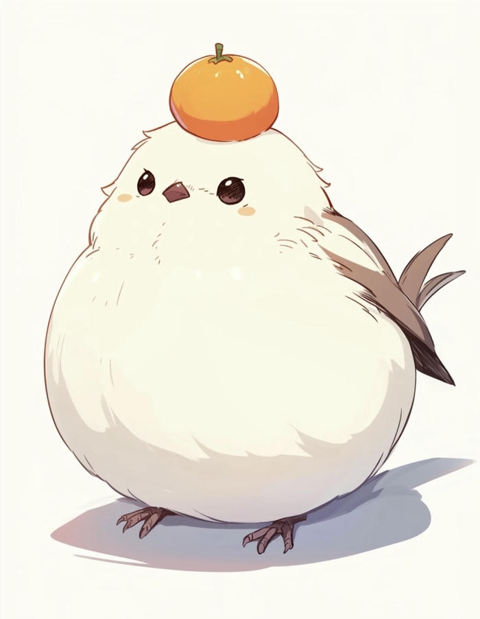 Con chim chibi mũm mĩm trông rất yêu