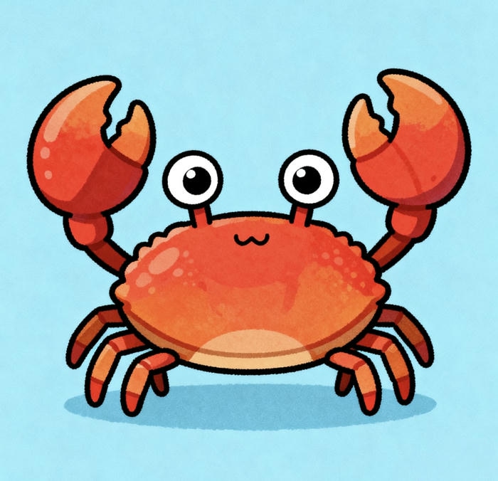 Con cua đỏ chibi cute dễ thương