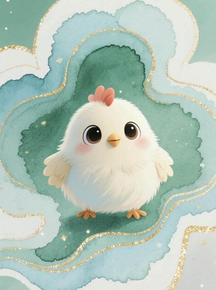 Con gà chibi trông rất ngộ nghĩnh