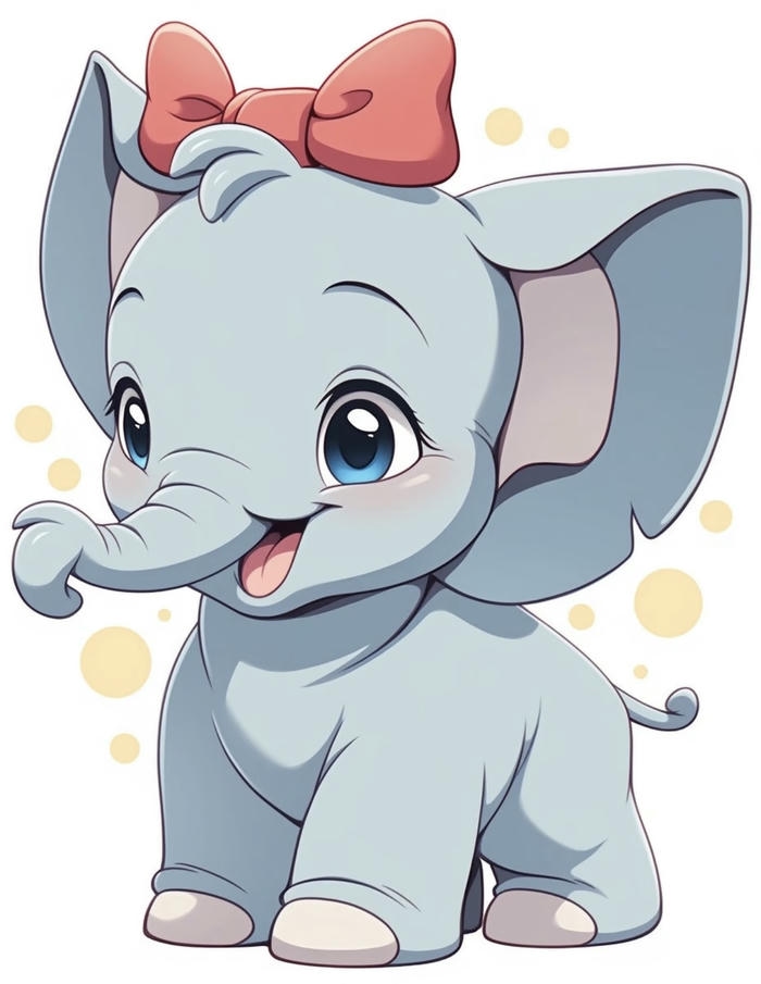 Con voi chibi đeo nơ đỏ to