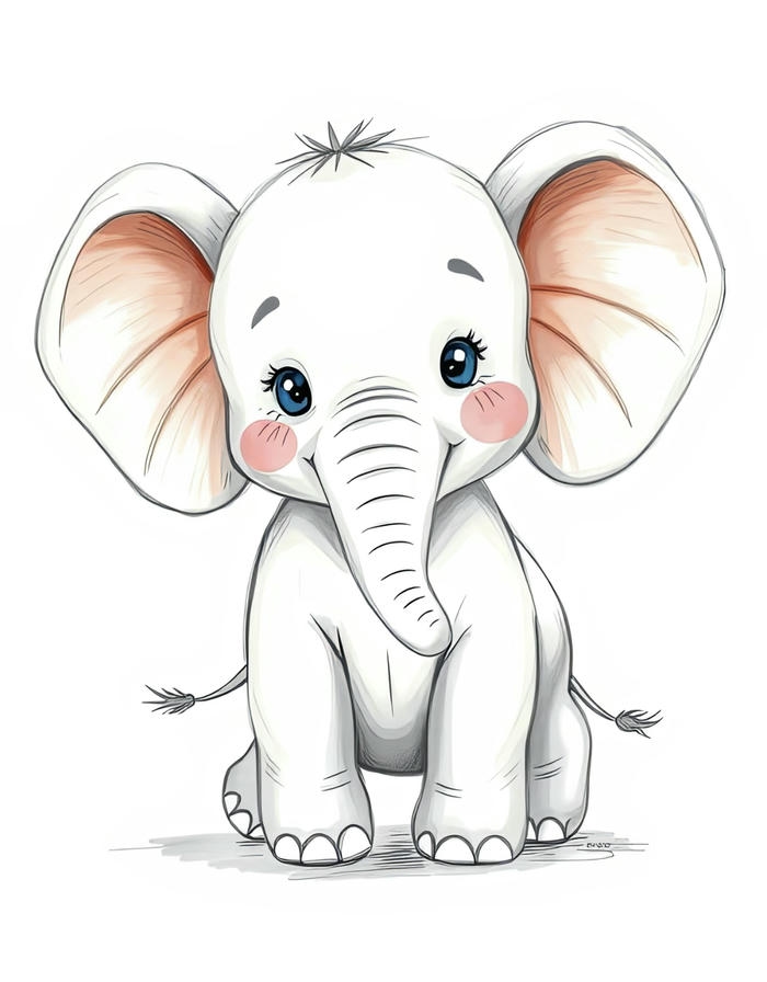 Con voi chibi ngộ nghĩnh màu trắng