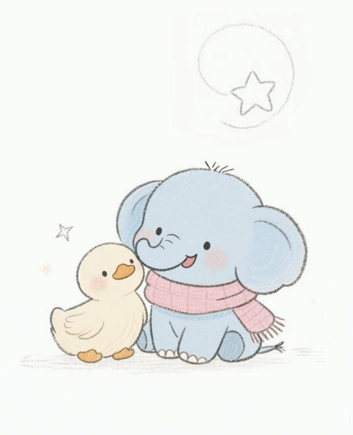 Con voi chibi và con vịt vàng