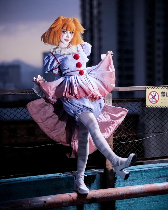 Cosplay Halloween cương thi mặc váy xanh phong cách Nhật