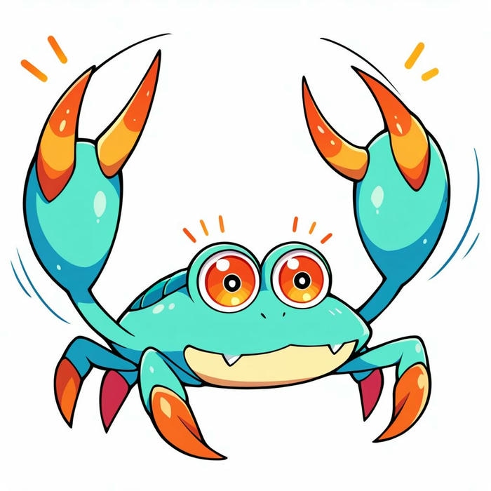 Cua chibi bò ngang trông rất buồn cười