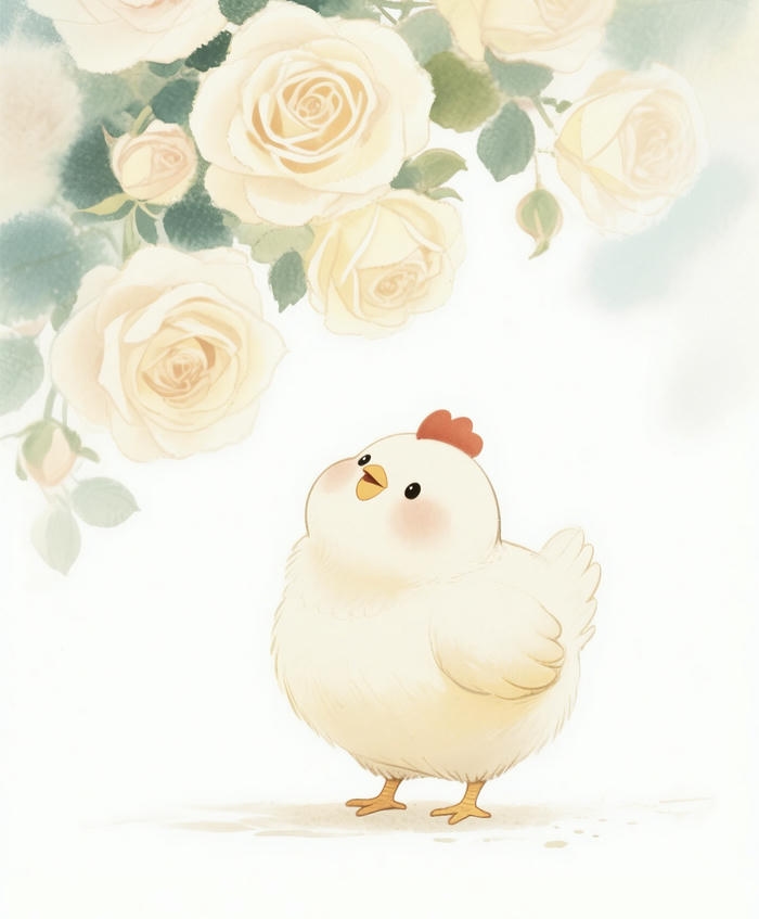 Gà chibi biểu cảm cực yêu