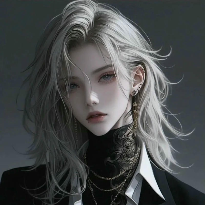 Hình ảnh avatar anime nữ cá tính tóc hồng hút thuốc