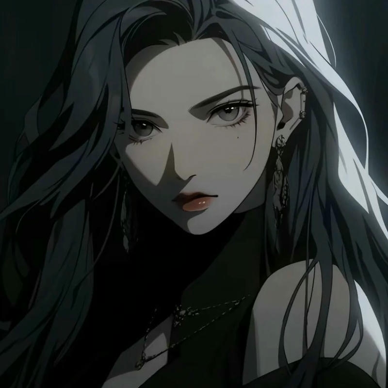 Hình ảnh avatar anime nữ ngầu lạnh lùng bóng tối bí ẩn