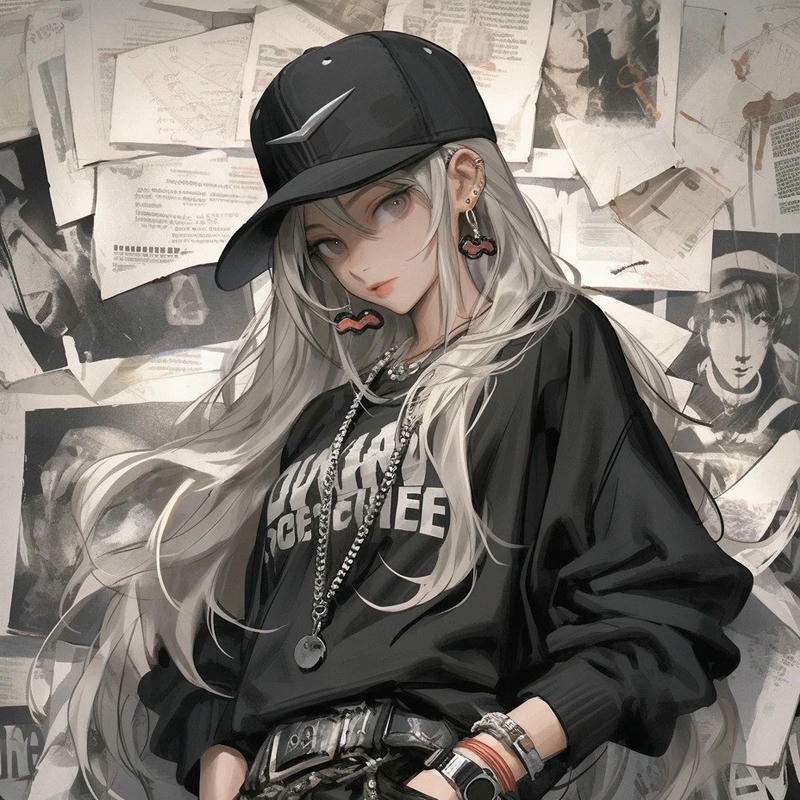 Hình ảnh avatar anime nữ ngầu lạnh lùng đội mũ áo hoodie