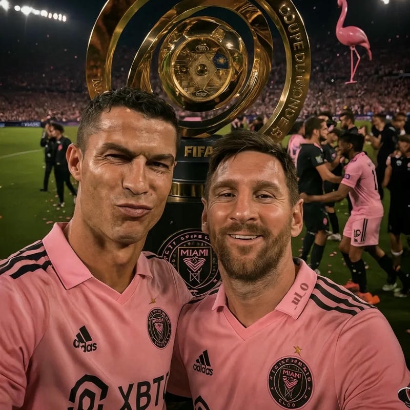 Hình ảnh avatar bóng đá đẹp Ronaldo Messi thân thiết