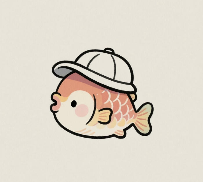 Hình ảnh chibi cá hoạt hình siêu dễ thương chu mỏ