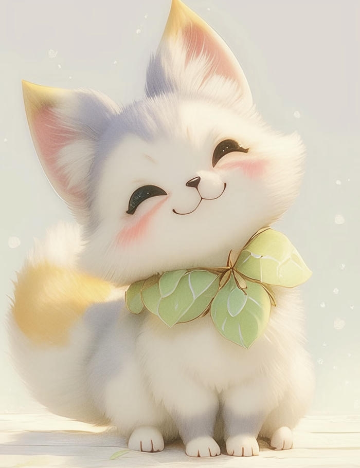 Hình ảnh con cáo chibi cute cho bé vui vẻ